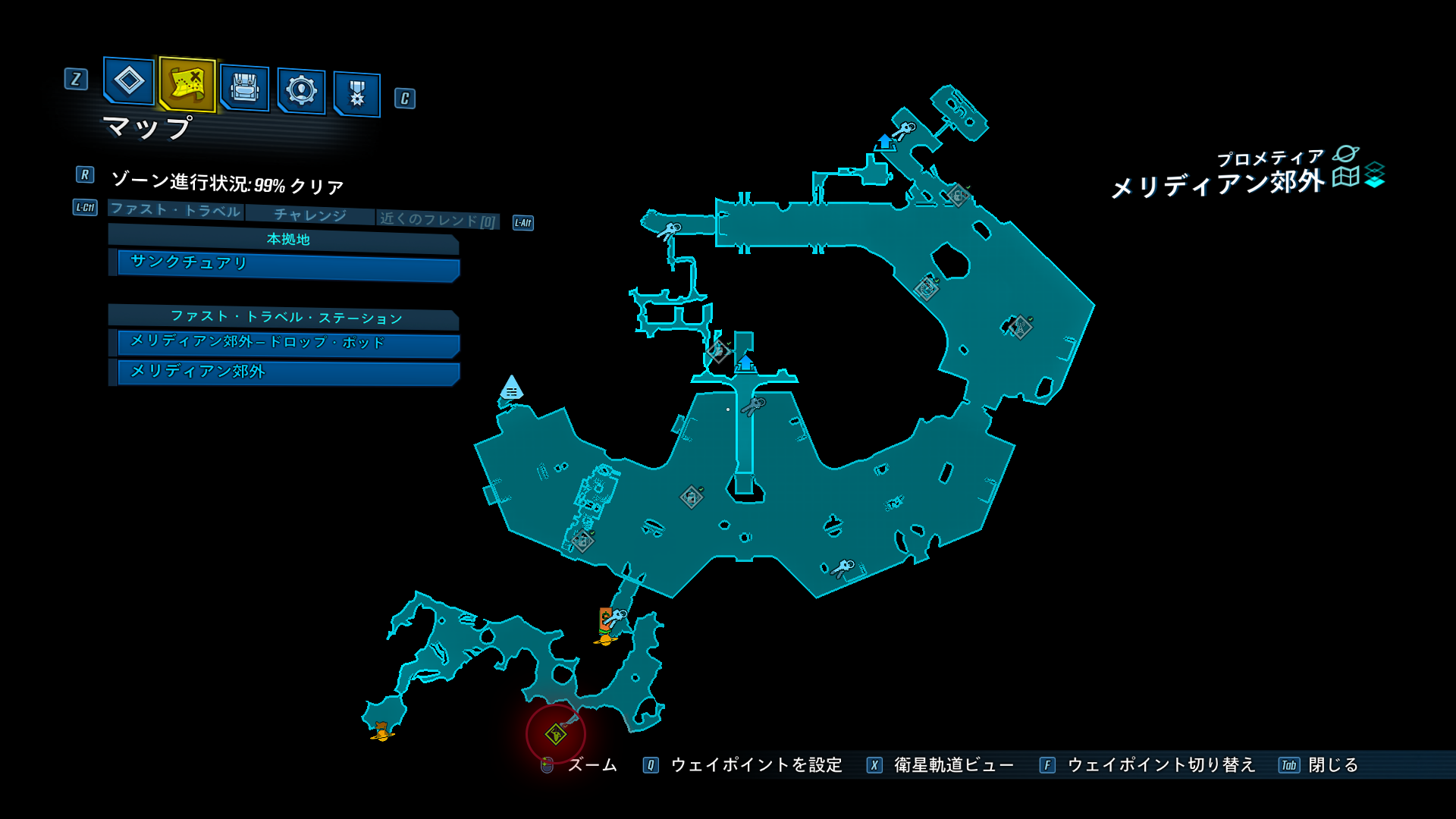 [[死んだクラップトラップ]]の位置